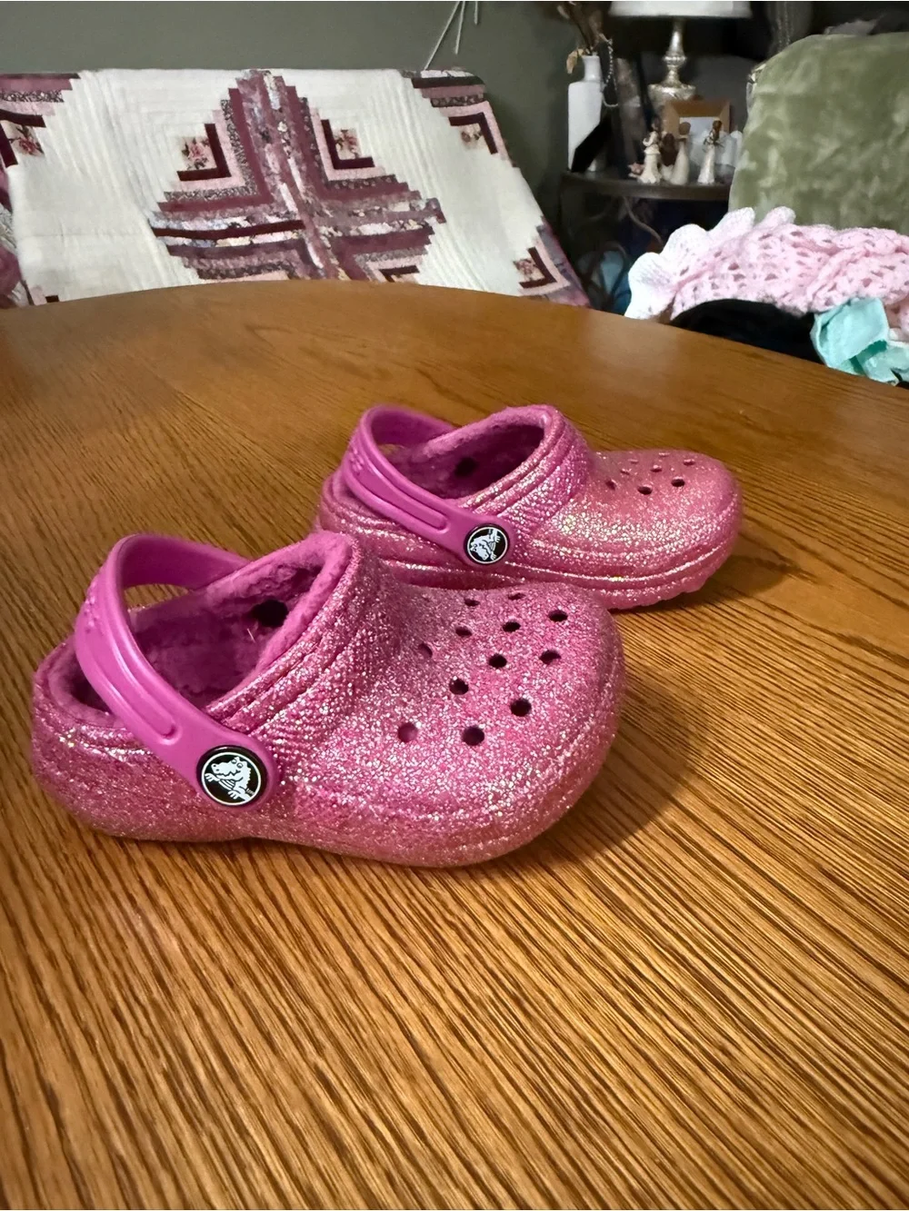CROCS Classic Lined Glitter Clog Toddler